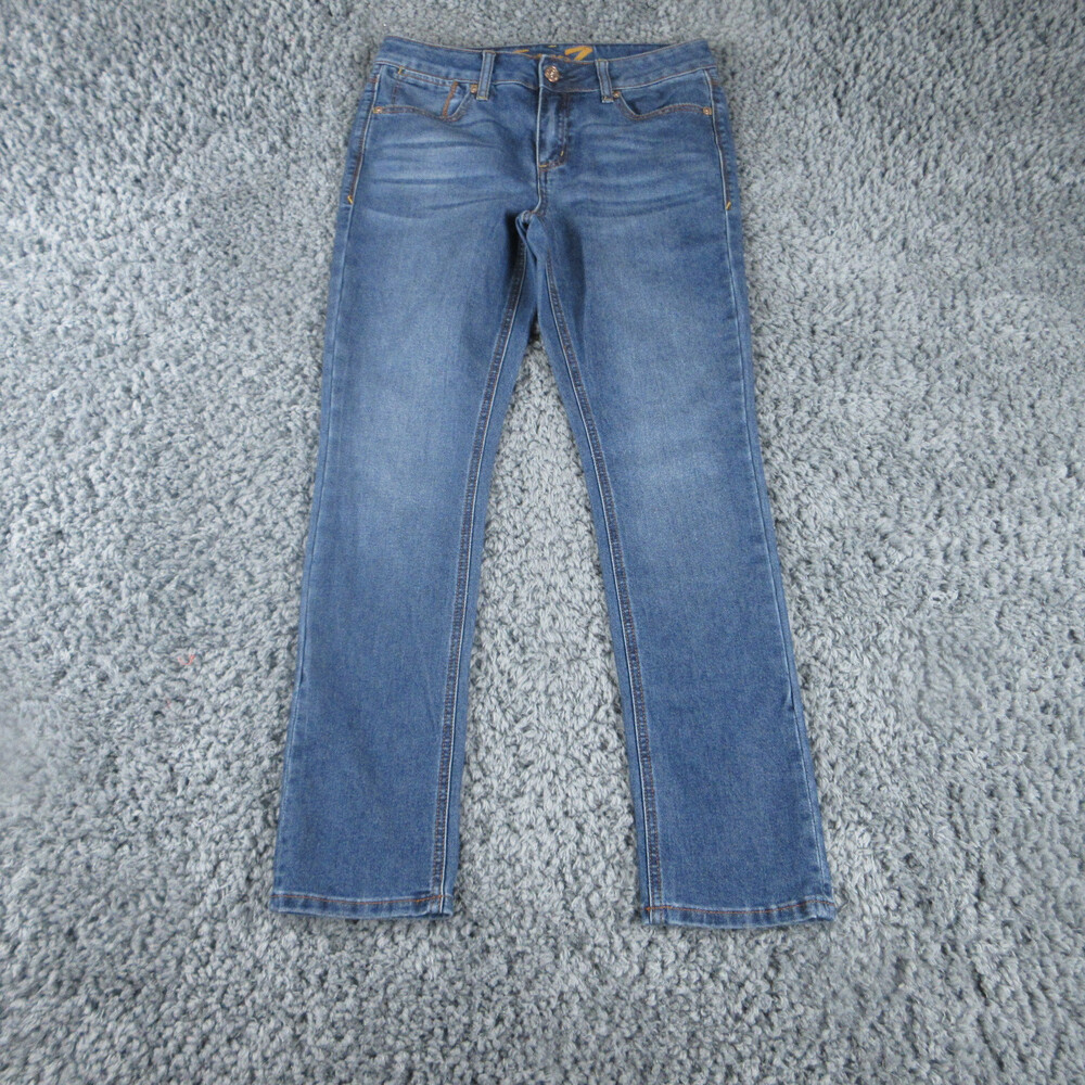Seven 7 Jeans Womens 8 Blue SLim Straight Skinny Tapered 32x29*
